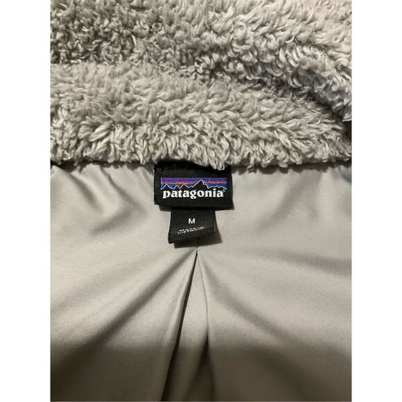 Patagonia Vest Womens Medium Gray Los Gatos Teddy Sherpa Fleece Zip Up Pockets - Picture 6 of 12